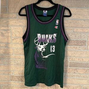Vintage Milwaukee bucks Glenn Robinson Rare 13 jersey sz M
